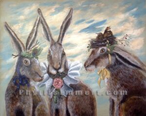 A Gossip of Hares
20”x16”
Acrylic on canvas